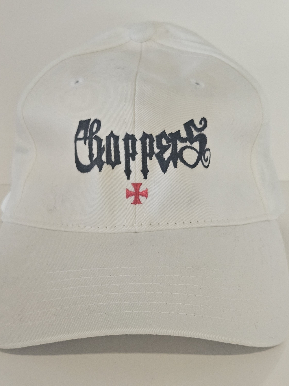White 'Coppers' Embroidered Baseball Cap - Unbranded